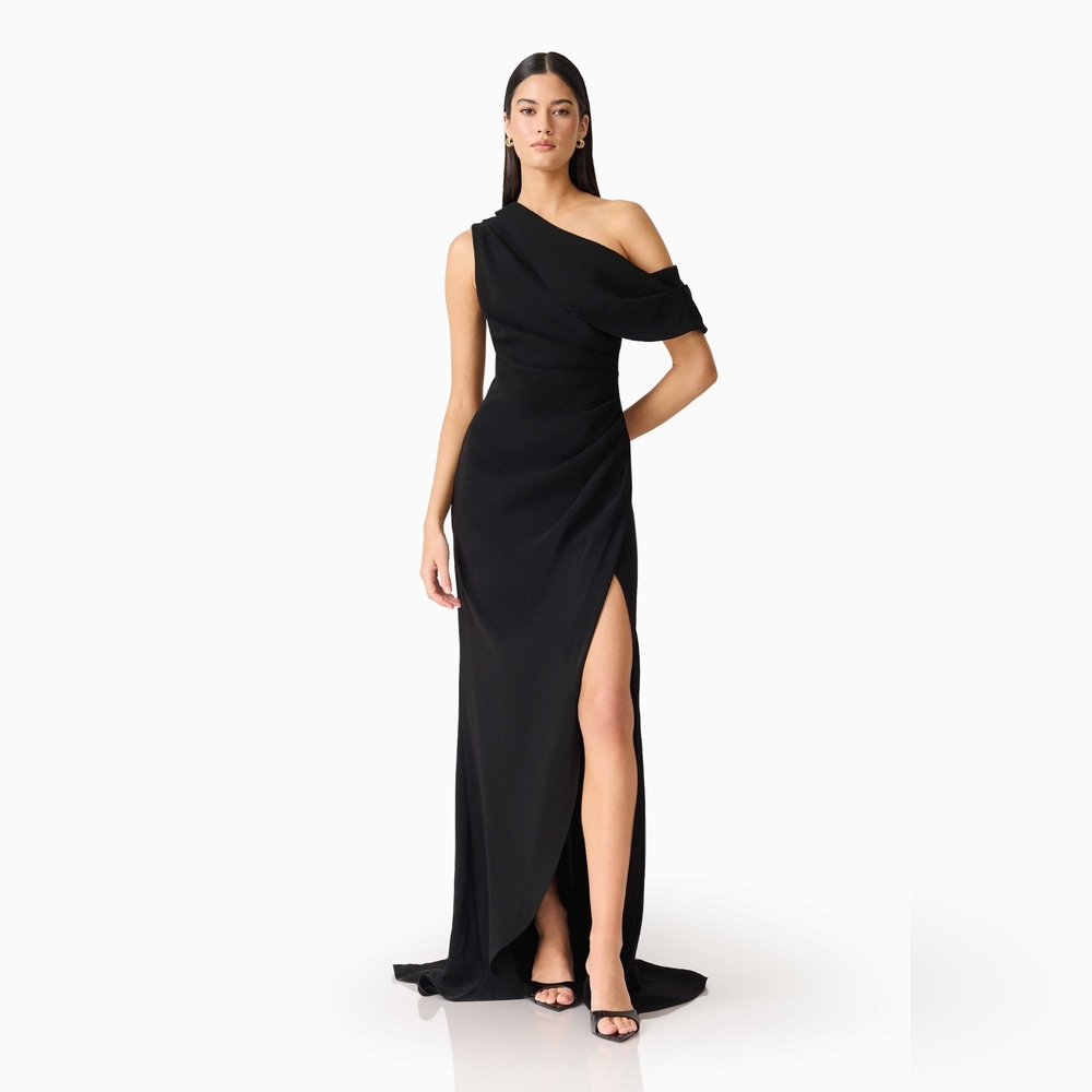 Elliat X Revolve "Isadora" Off The Shoulder Maxi Dress in Black, Sz S, NWT